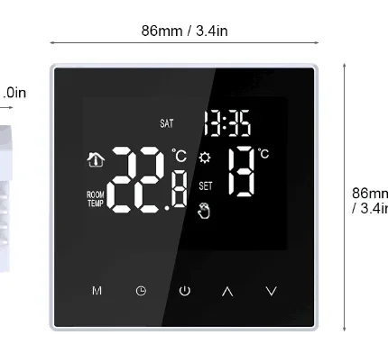 ME88 LCD weekly programming intelligent water floor heating wall mounted furnace electric floor heating temperature controller