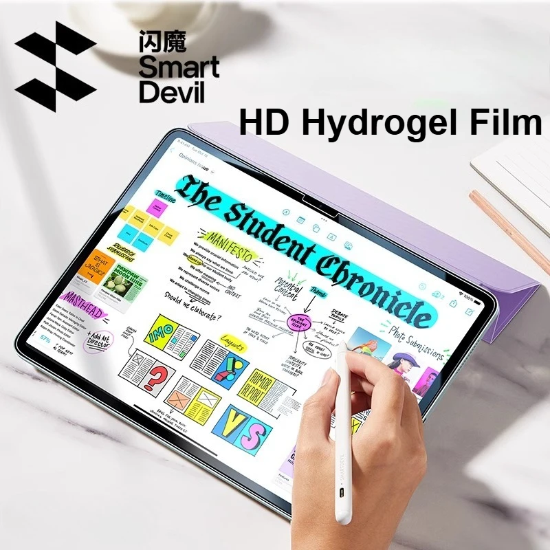 SmartDevil 2PCS Hydrogel Film Screen Protector for iPad Pro 11 inch 2022 2021 2020 HD Screen Protector for iPad Air 7 iPad 2025