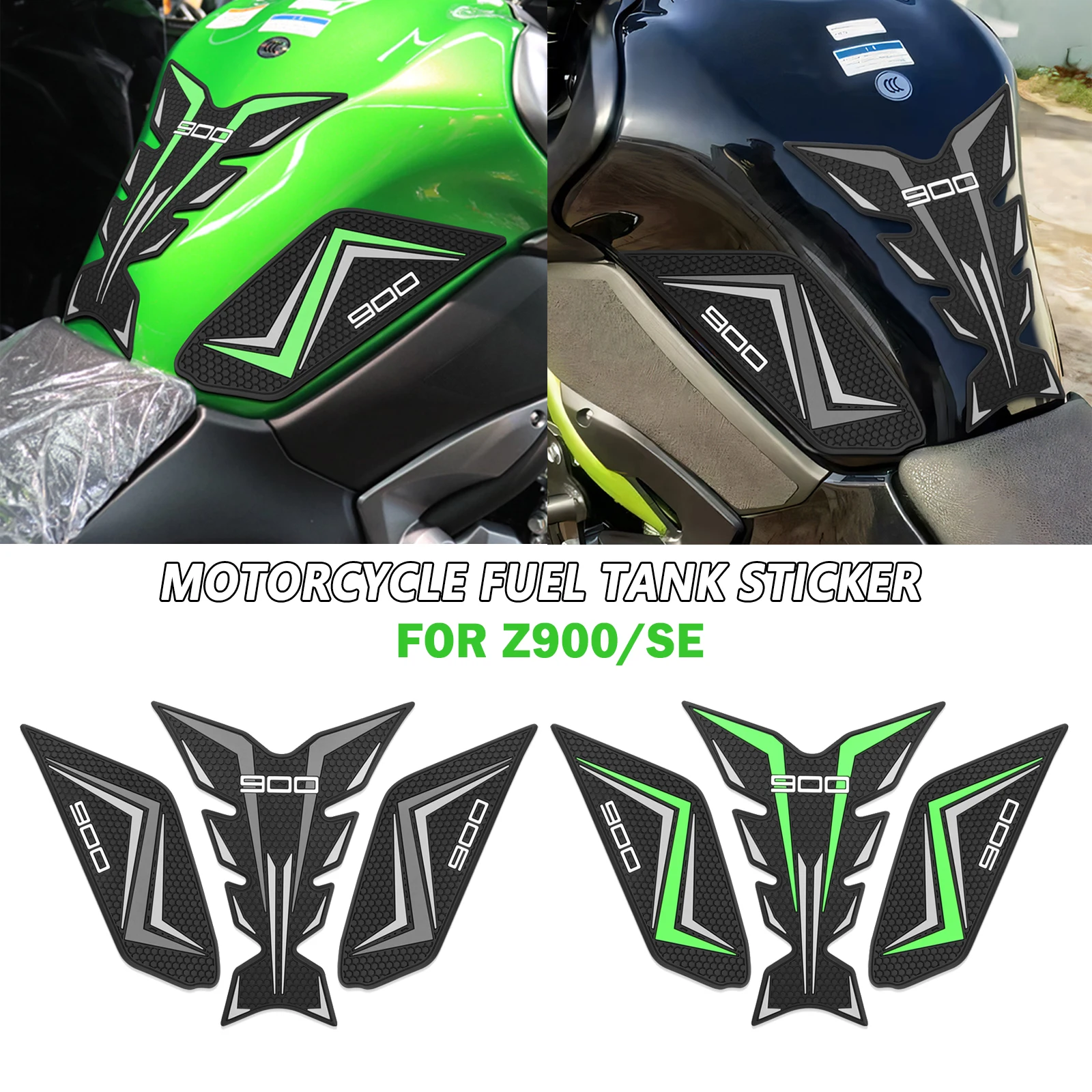 

For Z900 Z900SE Z900 SE 2017-2025 2024 Motorcycle Side Fuel Tank pad Protector Stickers Decal Gas Knee Grip Traction Tank Pads