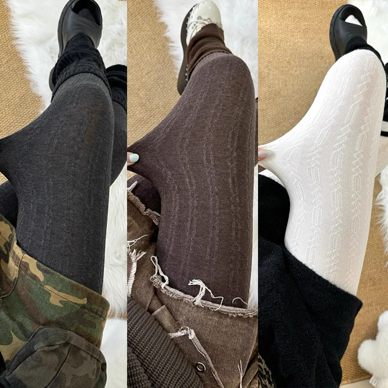 

New Y2K Japanese Pantyhose Autumn Winter High Waist Tights Women Lolita Fashion Stockings Leggings Vintage Chain Pattern Tight