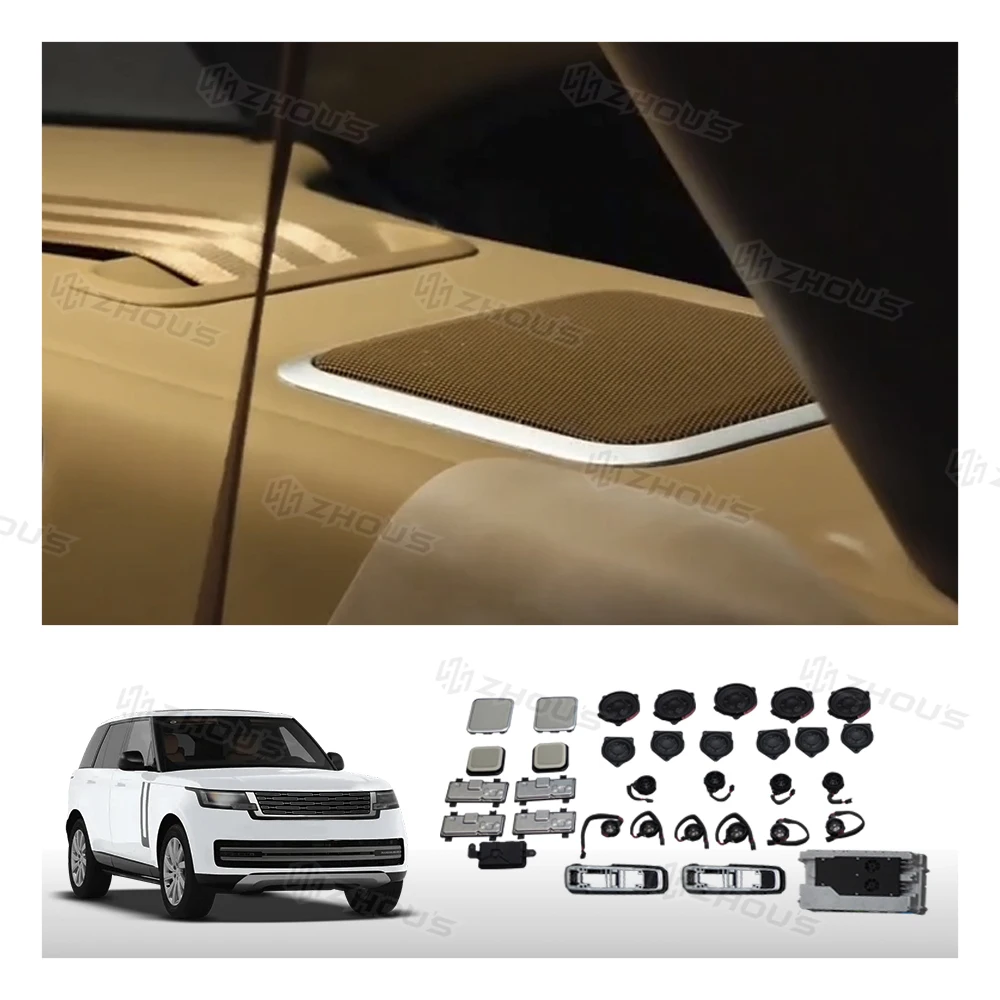 Zhous design acessórios interiores automotivos sistema de som de áudio do carro peças de carro alto-falante 1680w para range rover l460