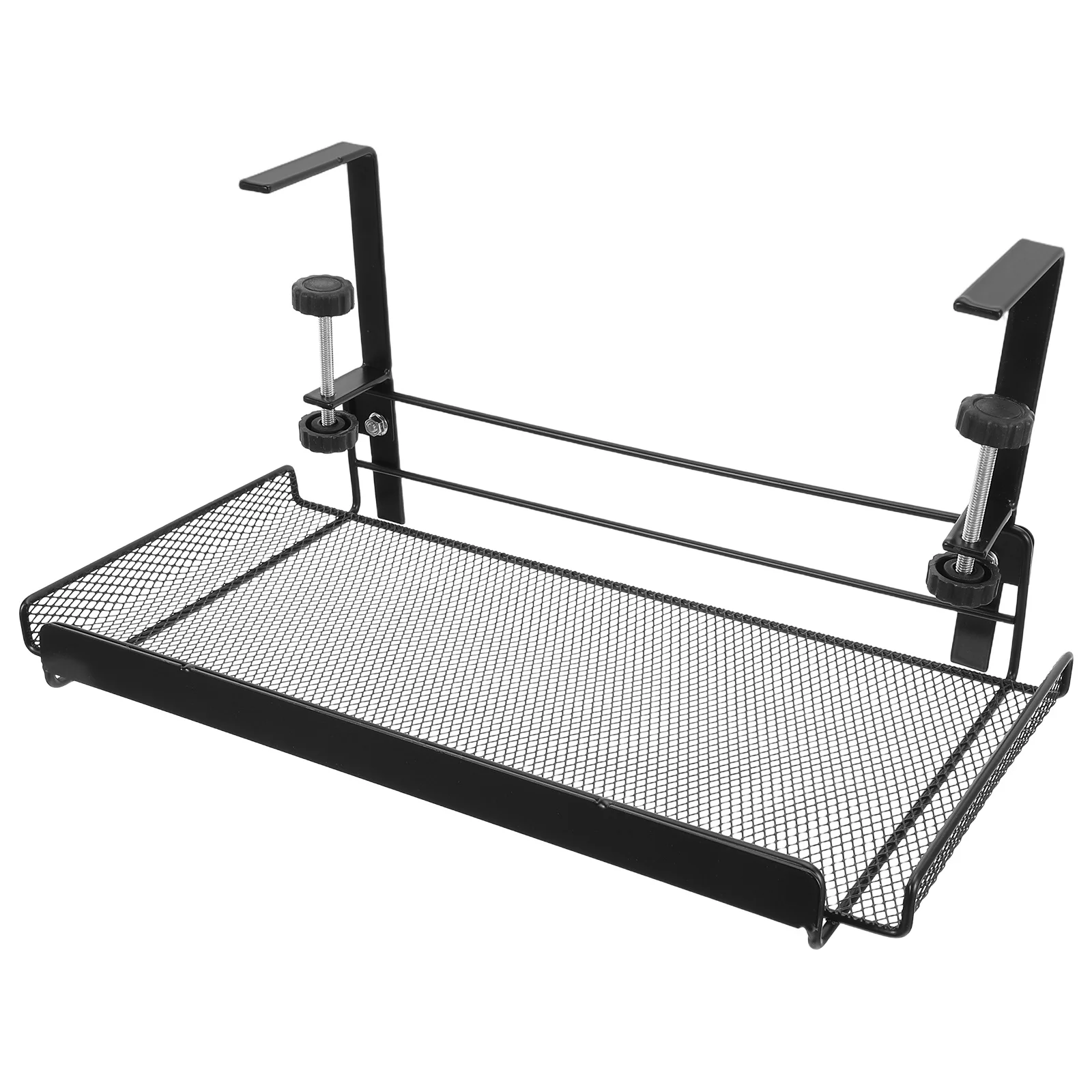 

Under Basket For Papers Heavy Duty Metal Clamp-On Shelf Large Capacity Cable Tidy Tray Office Desk Cord Organizer Under