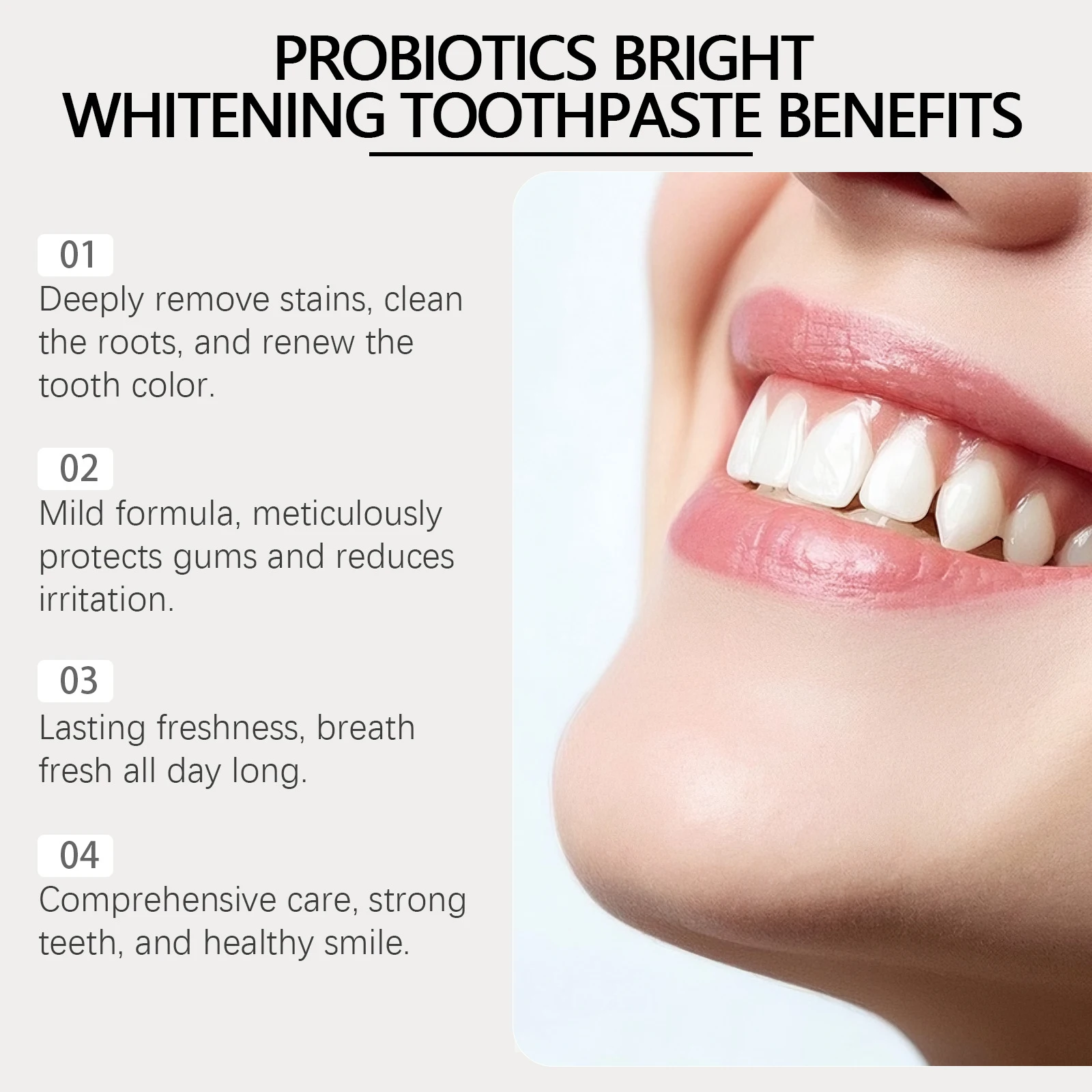 Sp-6 Probiotic Toothpaste Whitening Clean Teeth Remove Plaque Stain Reduce Yellow Fresh Breath Dental Brighten Oral Hygiene Care