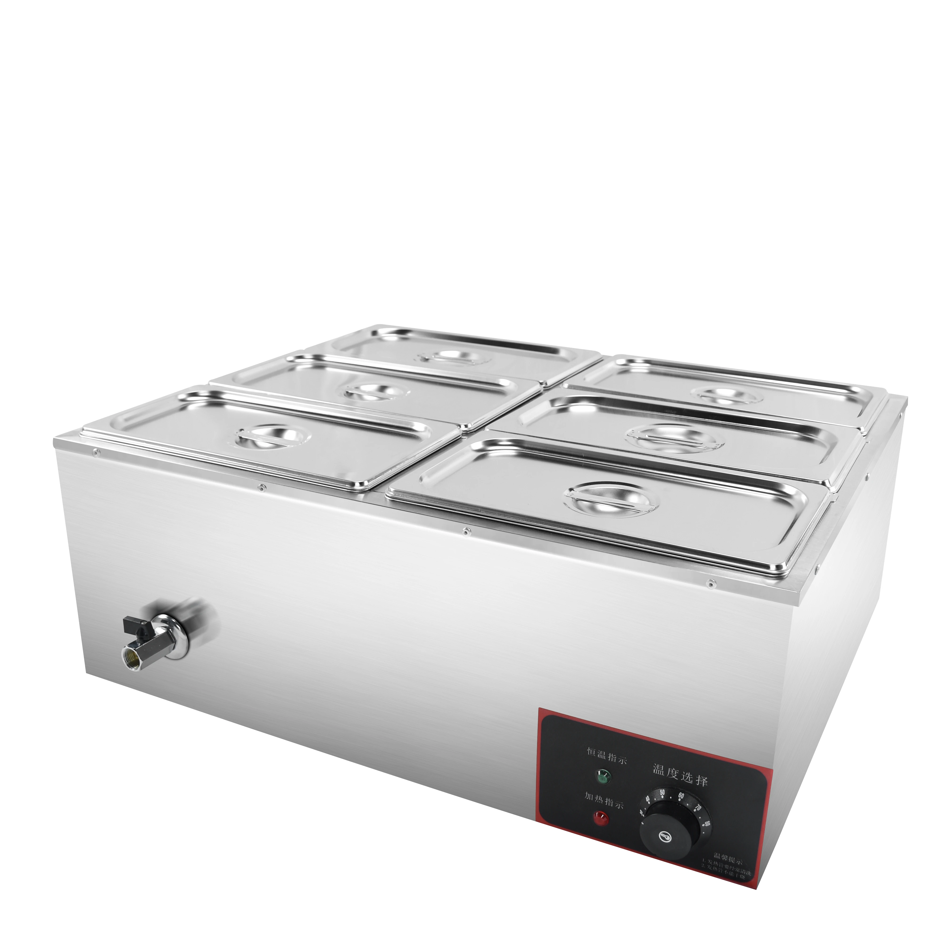 Stainless Steel Electric Food Warmer Food for Restaurant Canteen Catering Serving Equipments Bain Marie