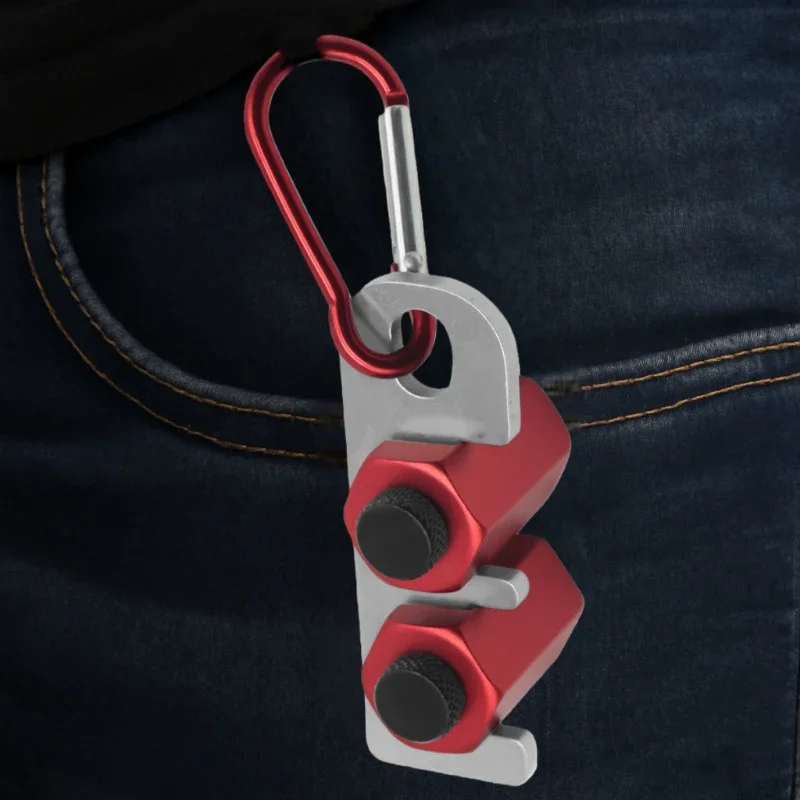 

Tall Stair Gauges for Framing Square with Holder - Carabiner Stair Guages Knobs Tool for Metal Stair Stringer Layout Tool