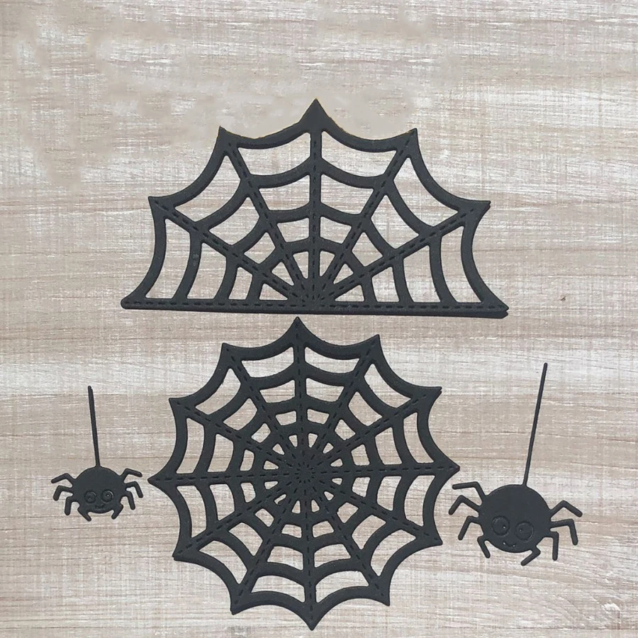 Lucky Goddess Metal Cutting Dies Spiders & Spider Webs Diy Scrapbooking Photo Album Decorative Embossing Paper Card Crafts