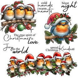 Mangocraft Cute Christmas Fatty Birds Cutting Dies Clear Stamp DIY Scrapbooking Metal Dies Silicone Stamp For Cards Albums Craft