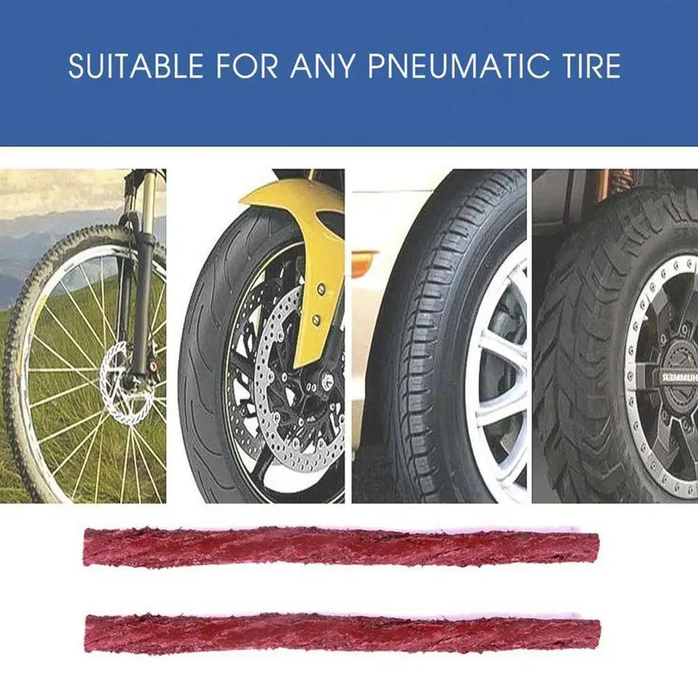 New Car Tire Repair Tool Kit Studding Tool Auto Bike Puncture Plug Garage Needle Nose Pliers Vacuum Film Nail EVA Storage Case