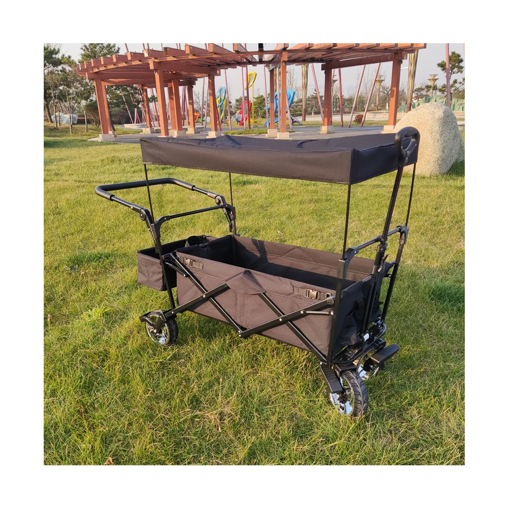 

High Quality OEM Supplier Collapsible Folding Trolley Kids Wagon Carts Outdoor Camping Folding Wagon For Kids