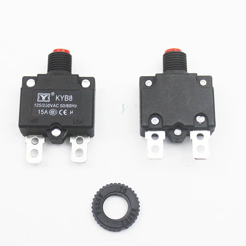 2pcs One Phase Motor Current Thermal Overload 10A 15A 20A 25A Overcurrent External Protector Switch Reset The Insurance