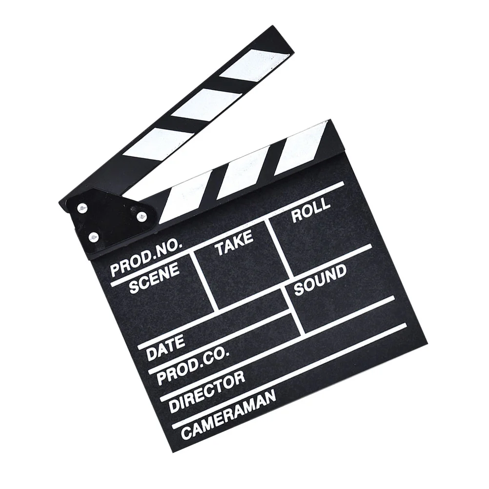 Wall Stickers for Sockets Action Clapper Film Board Wooden Clapperboard Prop