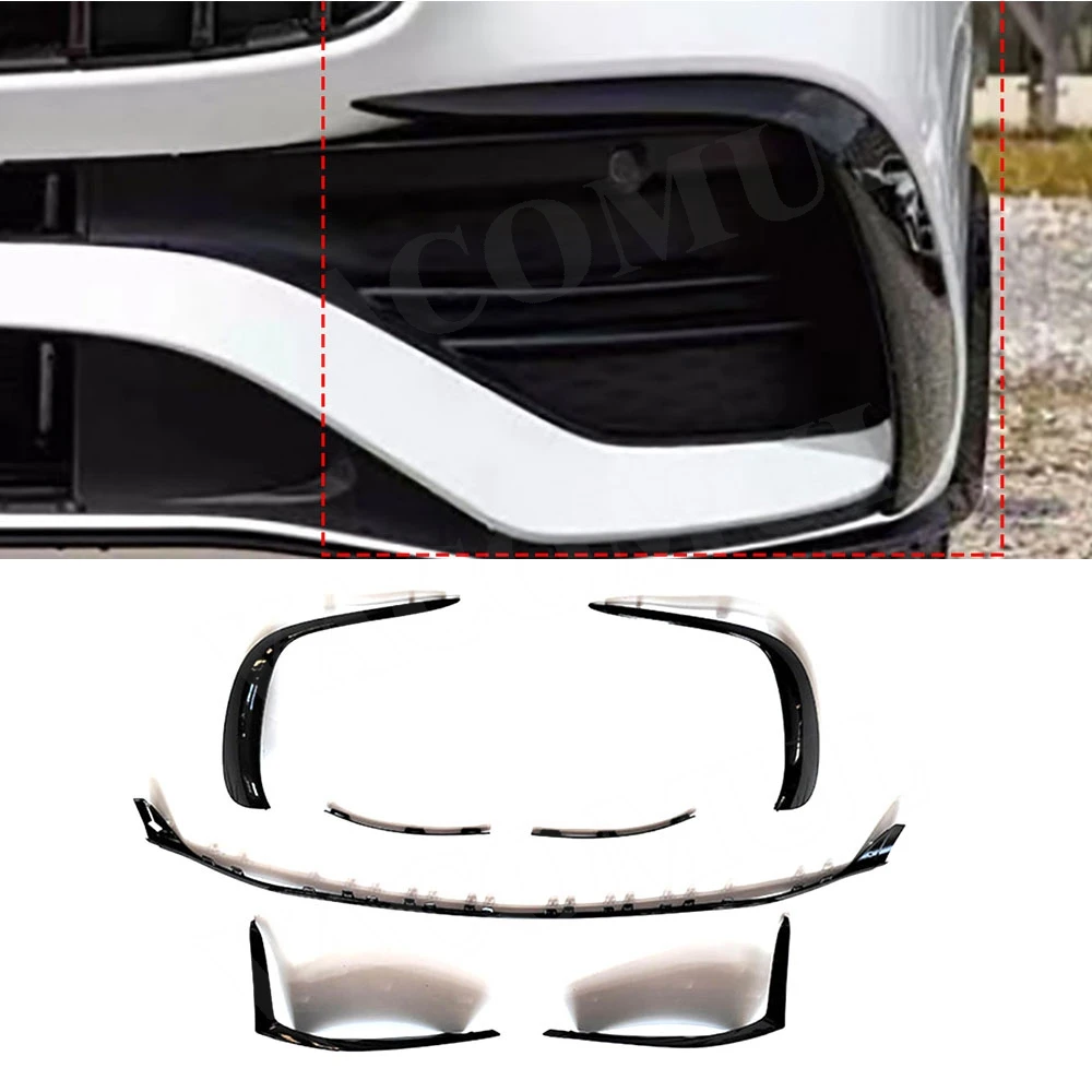 

VACOMUL ABS Front Bumper Lip Air Vent Fin Trims Canards For Mercedes Benz C Class W206 C43 AMG Sport Gloss Car Bodykits 2023+