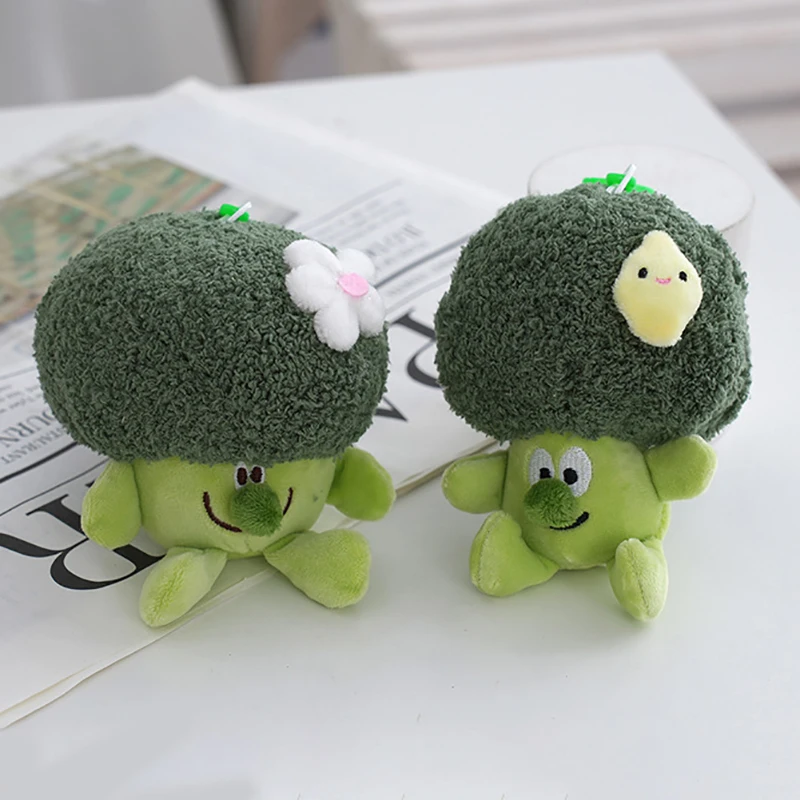 Farm Vegetable Soft Plush Toys Green Broccoli Plush Pendant Cabbage Doll Kids Adult Plush Doll Toys Gifts Doll Keyring