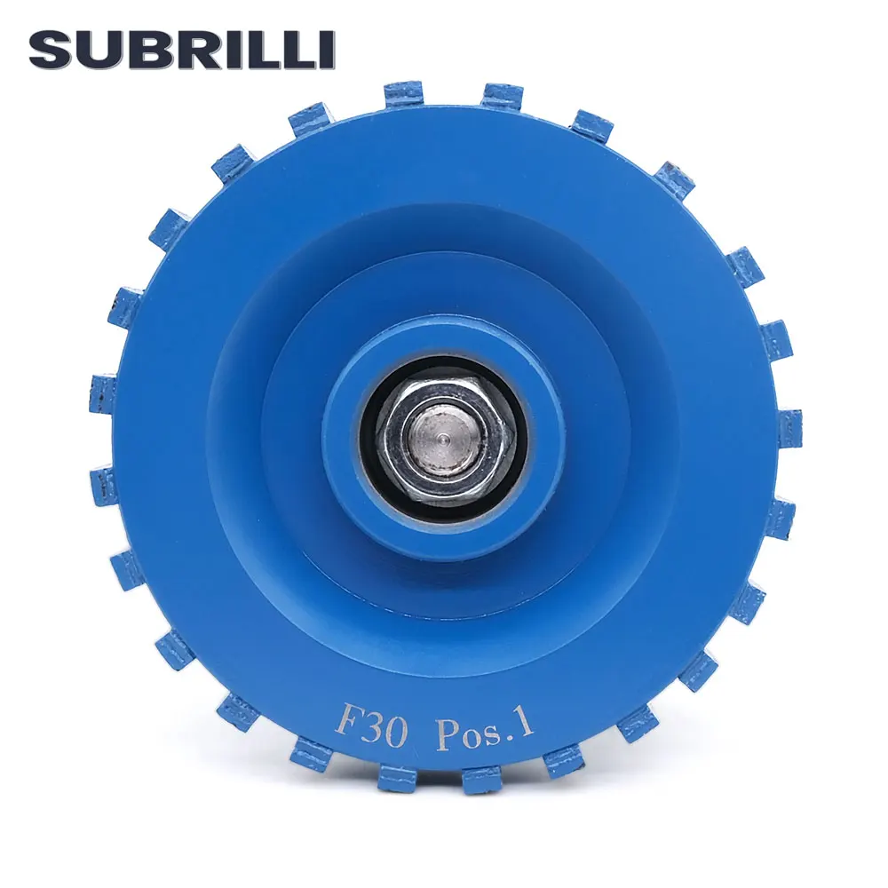 Suqili F30 Segmen Logam Pemotong Berlian Router Bit untuk Batu Marmer Beton Bentuk Tepi Lempengan Penggilingan Profiling Roda