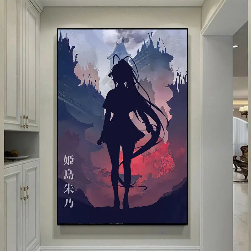 Akeno Himejima Print Art Canvas Poster For Living Room Decor Home Wall Picture