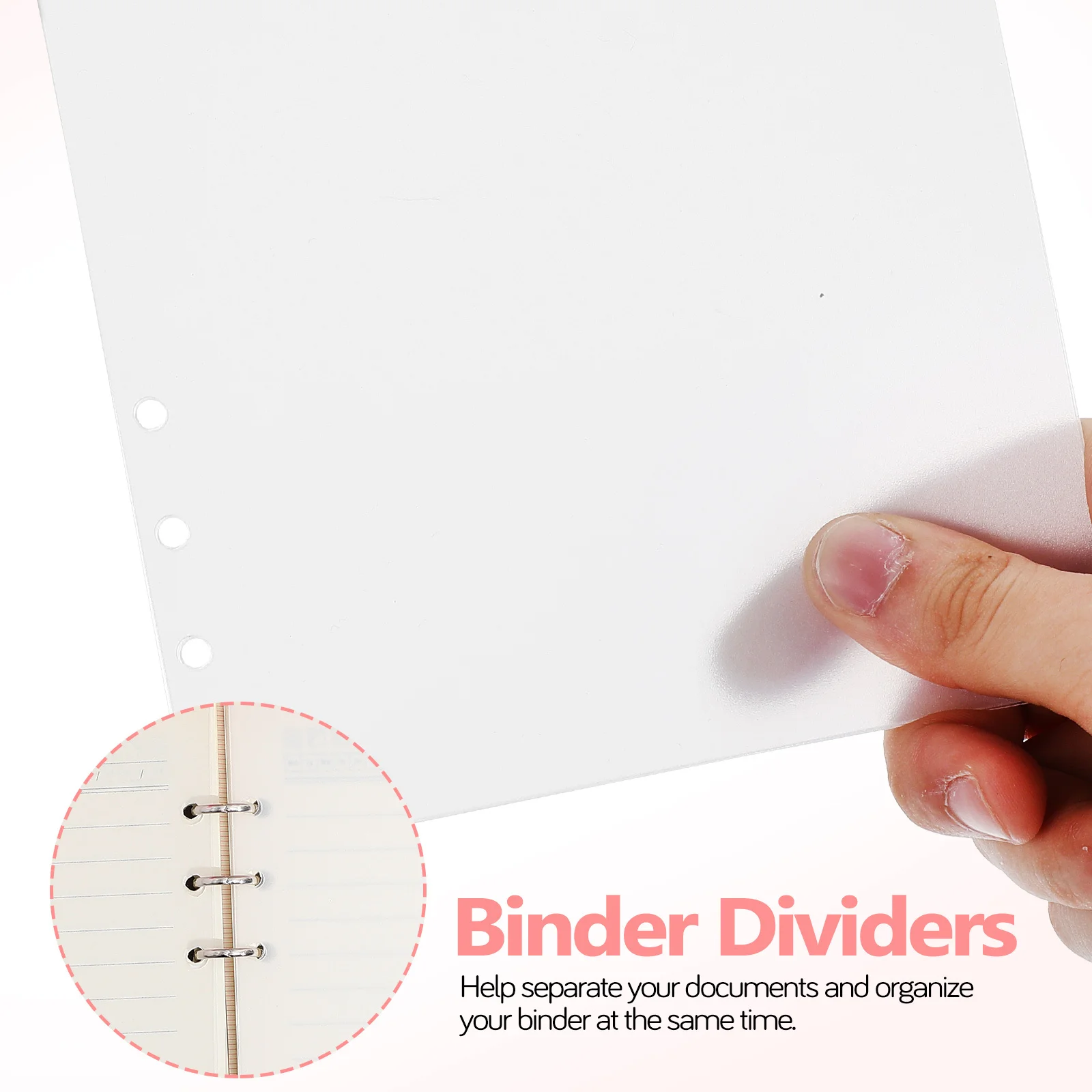 Clear Binder Dividers A5 Notebook Divider PVC Tab Dividers Binder Page Dividing Supply Save Time Notebook Accessory