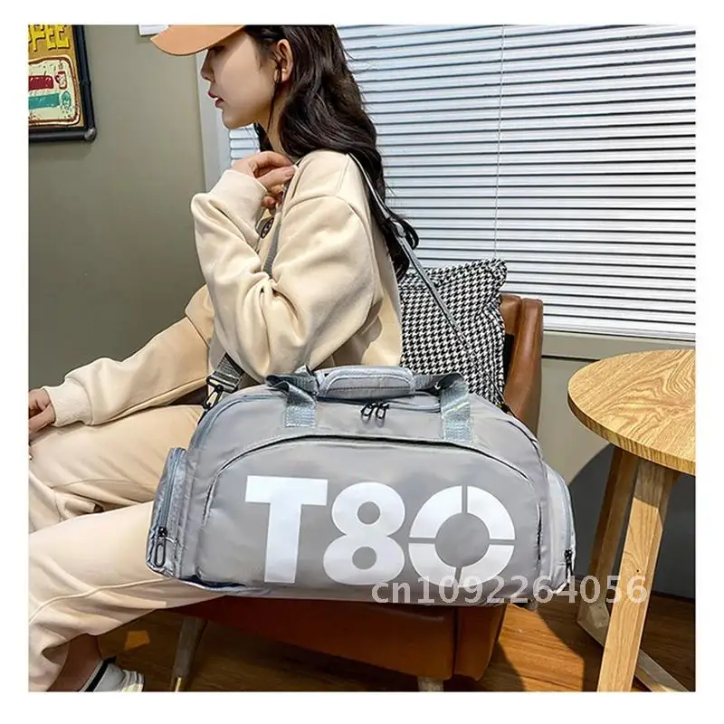 Women's Handbag T80 Gym Sports Backpack for Man Hand Bag Travel Duffle Crossbody Bag Portable Shoulder Boston Tote Shoe Fitness