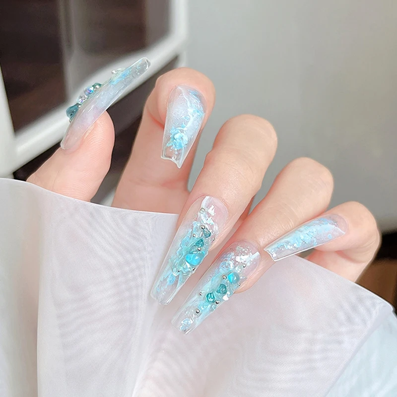 DIY Nail Art Decor Irregular Crystal Gravel Mica Chip Nail Drills Steel Balls Nail Diamond Manicure Design Accessories Gift