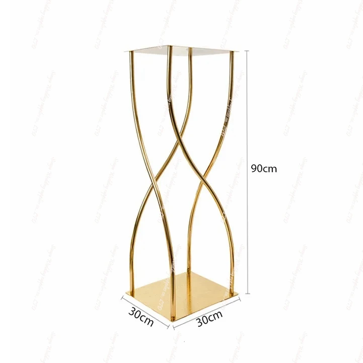 wedding table candlestick holder sliver Gold Metal CandleHolder Stand Table backdrop stick Centerpieces