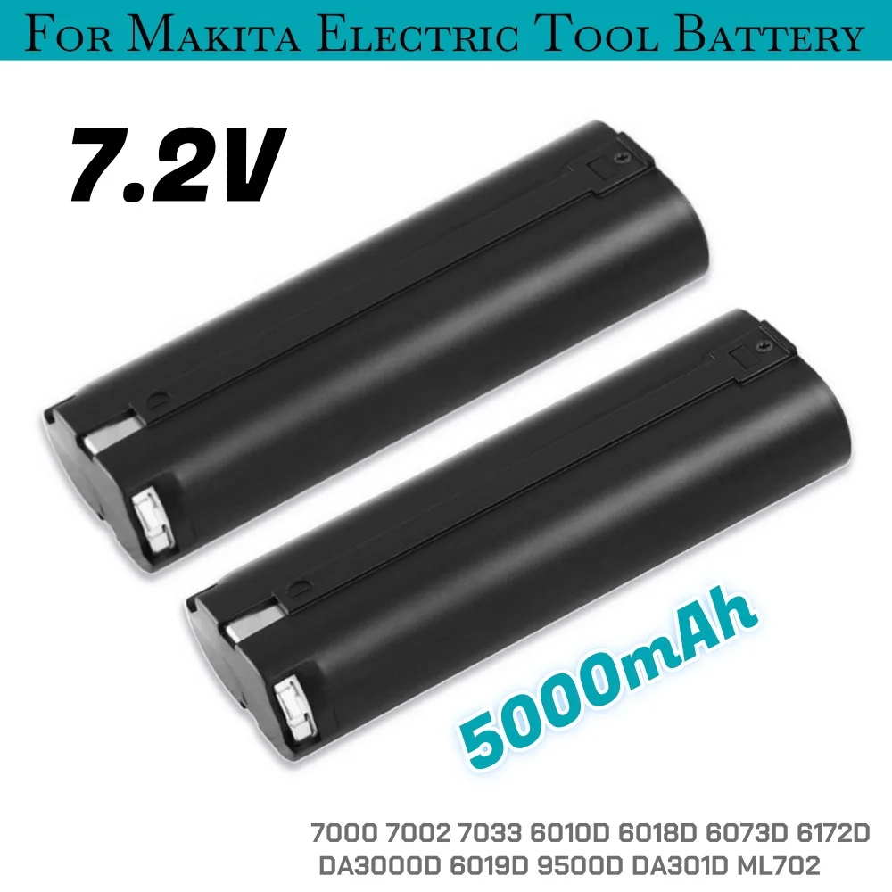 

Сменный Ni-MH аккумулятор 7,2 В, 5000 мАч для Makita 7000 7002 7033 191679-9 192695-4 632002-4 632003-2 L50 192532-2