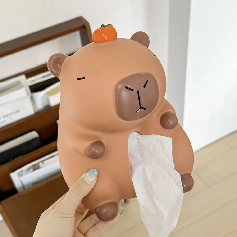

Figure Model Capybara Tissue Box Decorative Collectible Tissue Box Ornament Doll Toy Anime Capybara Napkin Holder Birthday Gift