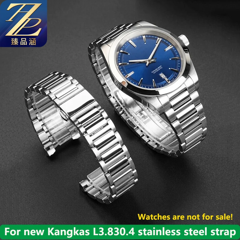 L3.830 Tali Baja Tahan Karat Solid Kualitas Tinggi untuk Longines Baru Kangkas L3.830.4 Gelang Logam 21Mm Gelang Jam Baja Tahan Karat