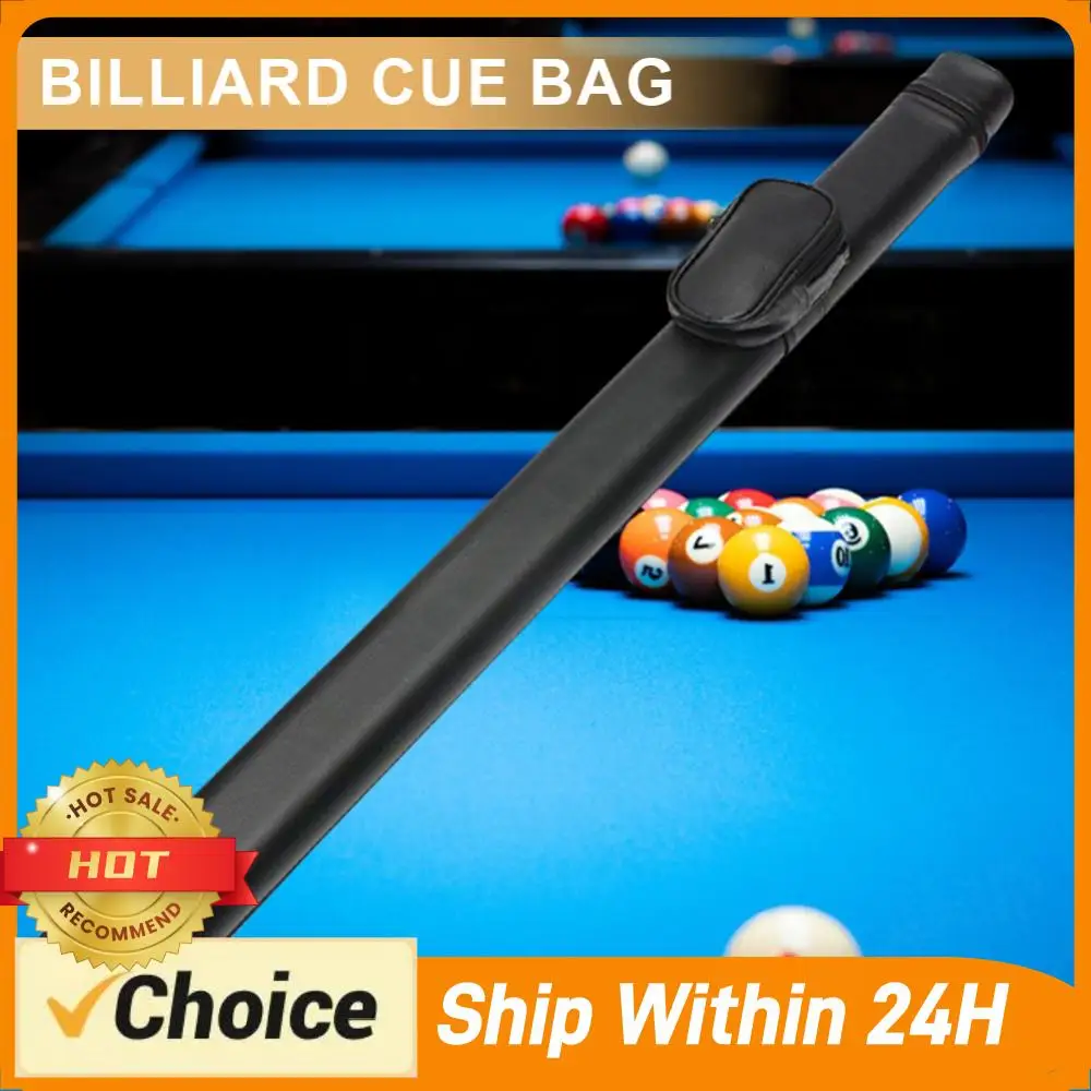 

Pool Cue Case Pouch Holder Leather Pool Cue Stick Carrying Bag Billiard Cue Portable Container for 1/2 Snooker Billiard
