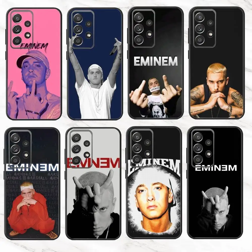 

S-Singer E-Eminem Phone Case For Samsung S25,S24,S21,S22,S23,S30,Ultra,S20,Plus,Fe,Note,10,9,5G Black Cover