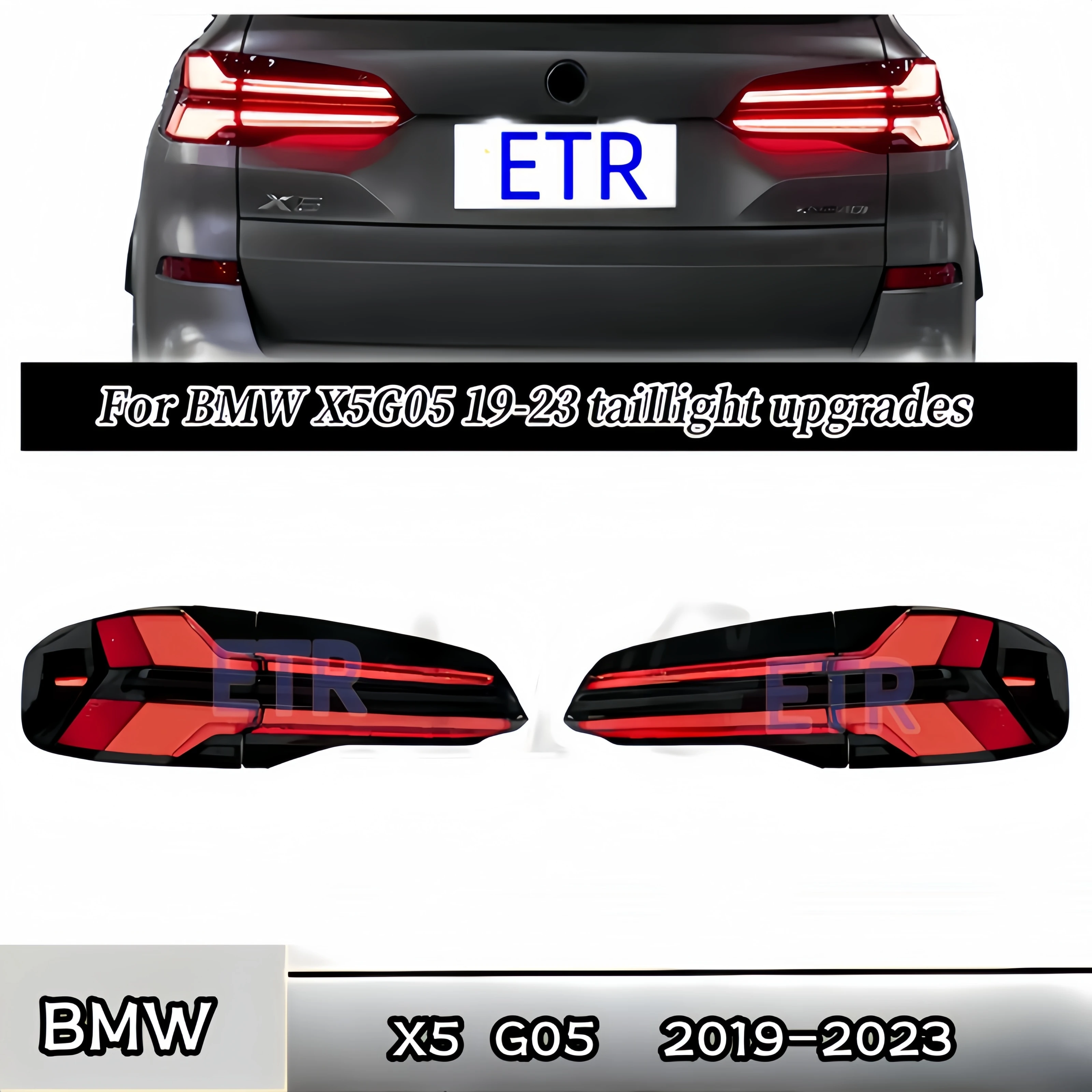 ETR Suitable for BMW X5 taillight assembly 19-23 G05G18 taillight modification LCI dynamic rear taillight old change 0 new CARS