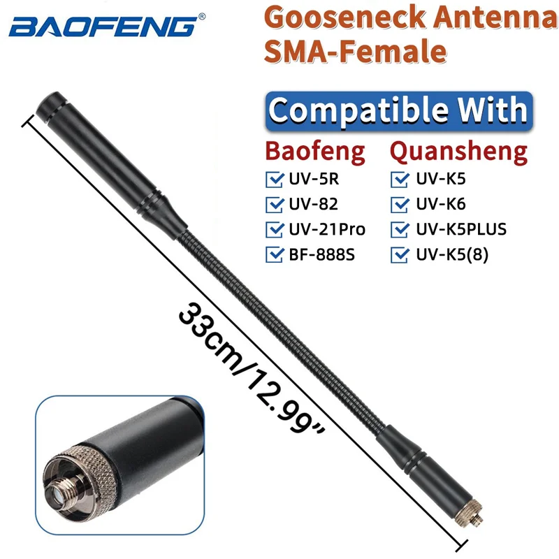 

Baofeng Long Range Walkie-Talkie Antenna SMA-Female Tactical Foldable Antenna Dual Band For