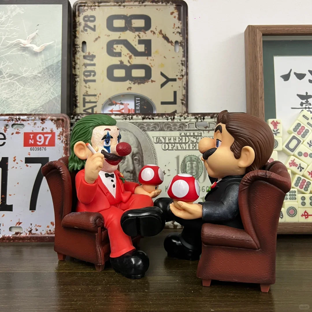New Cosplay The Godfather The Joker With Chair Action Figure Toys Collection Movie Model PVC Doll Desktop Ornament - view 3