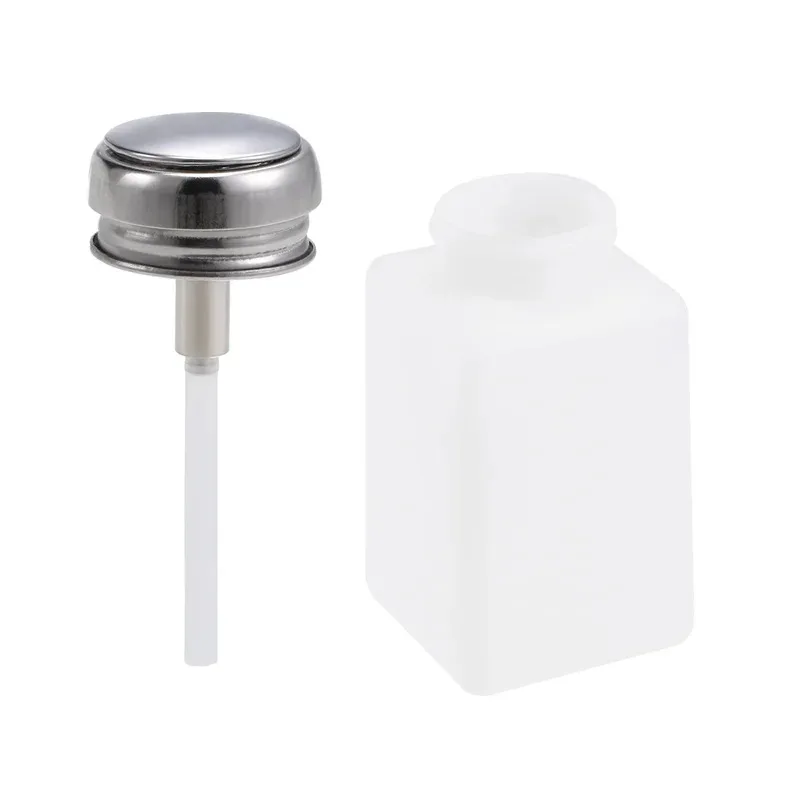 200ml imprensa portátil vazio recarregável garrafa bomba de álcool líquido uv gel unha polonês limpador acetona removedor de água dispensador