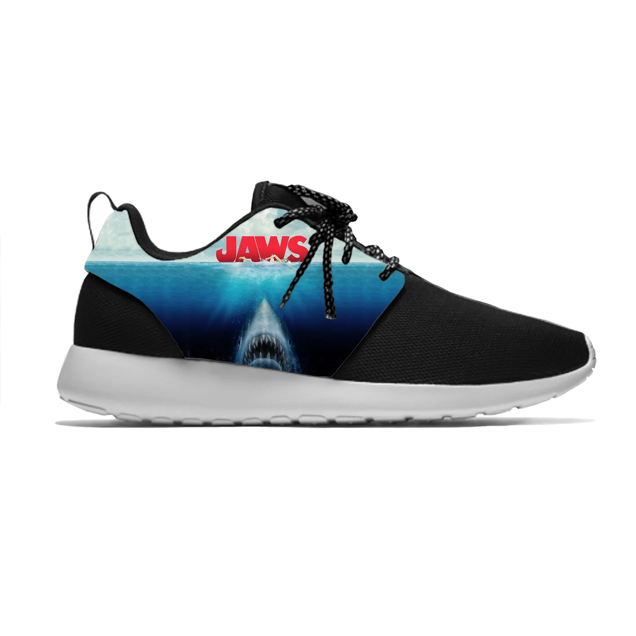 Anime Cartoon Jaws Movie Shark Horror Scary Funny Sport Running Shoes Casual Breathable Lightweight 3D Print Men Women Sneakers