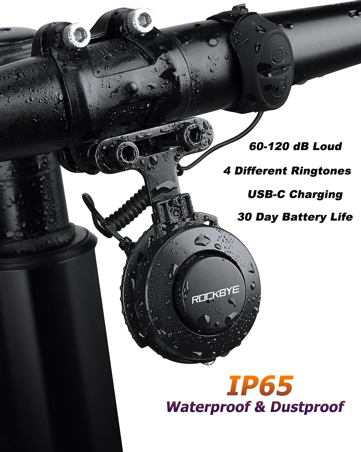 

Extractme Electric Bicycle Loud Horn IP65 MTB Bike Bell 120db Bike Handlebar Warning Speaker Waterproof Bike Scooter Accessories