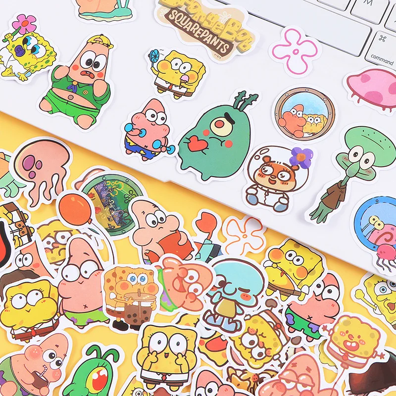 SpongeBob SquarePants Stickers Cartoon Animation Emoticons Phone Case Decoration Handnet Stickers