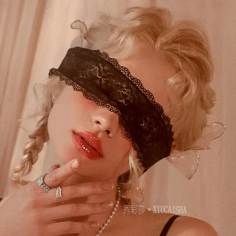 Masques de lingerie sexy, accessoires de lunettes en dentelle, bandeau de passion française, flirt, séduisant, ruban d'abstinence, costumes, masque pour les yeux