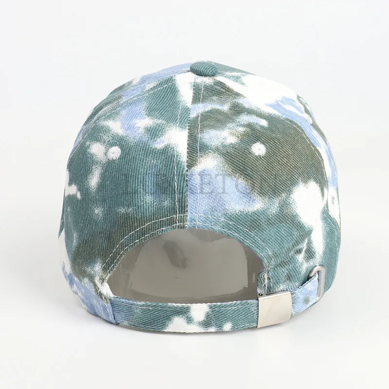 Men Hat Sports Women Baseball Hat Sun Protection Color Tie Dyed Baseball Hat Punk Hip Hop Performance Street Dance Sun Hat