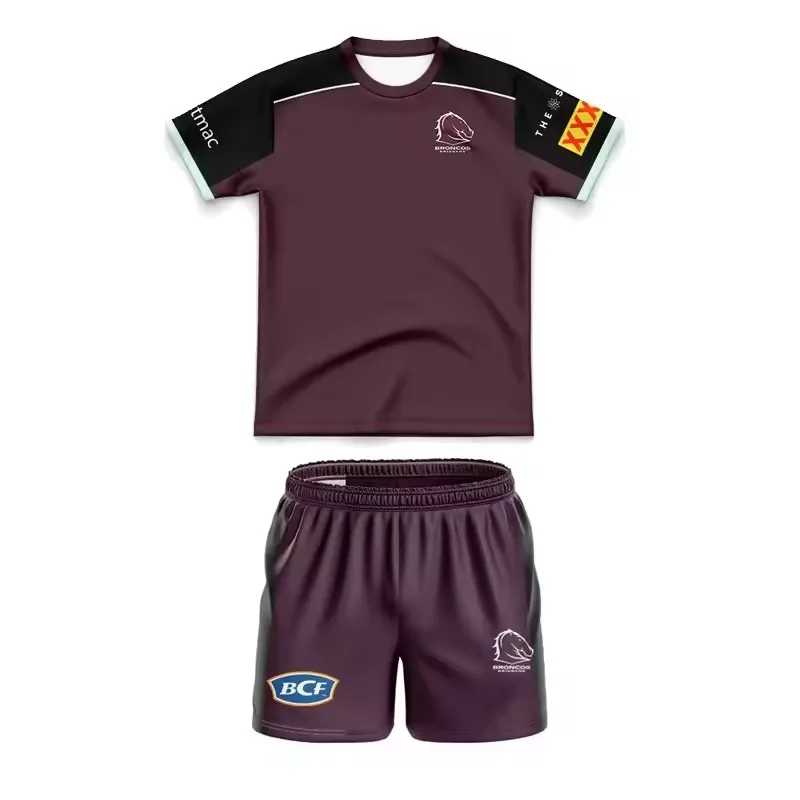 2025 نمط جديد الرجبي الاطفال كيت الفانيلة 16-26 2025 نمط جديد المنزل/التدريب الرجبي الاطفال كيت (تخصيص الاسم والرقم)