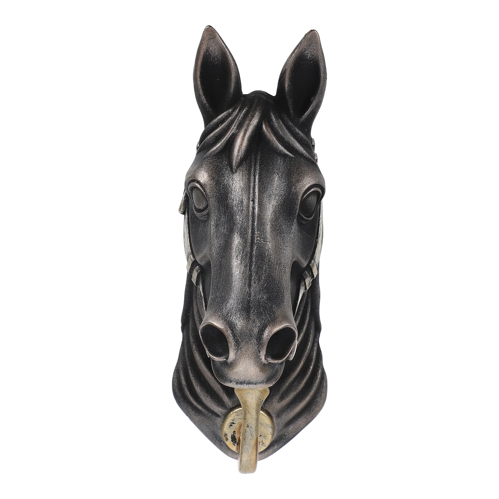 

Horse Head Hook Rustic Animal Wall Sculpture Hooks Faux Bronze Decorative Shaped for Keys