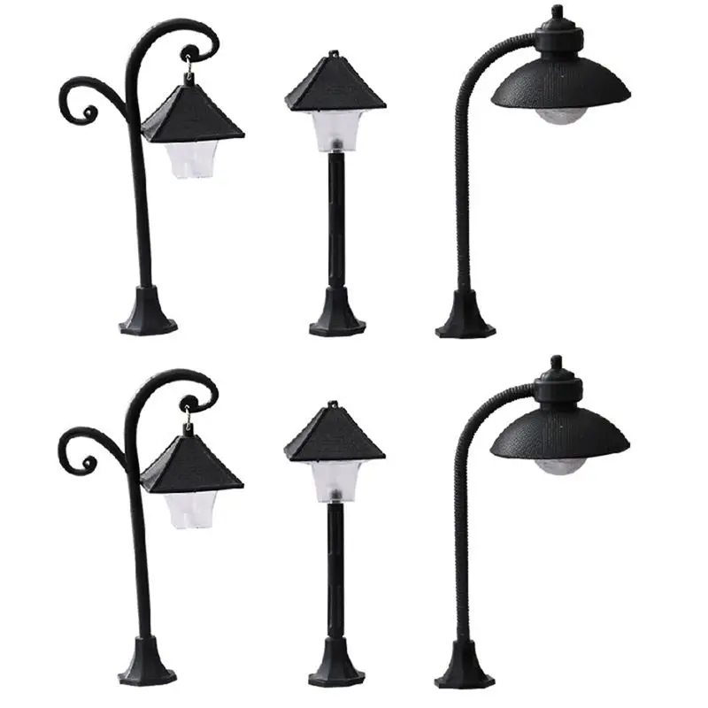 

FBIL-Mini Street Lamp Model Railway Train Stamp Mini Street Lamp Christmas Miniature Street Lamp Model