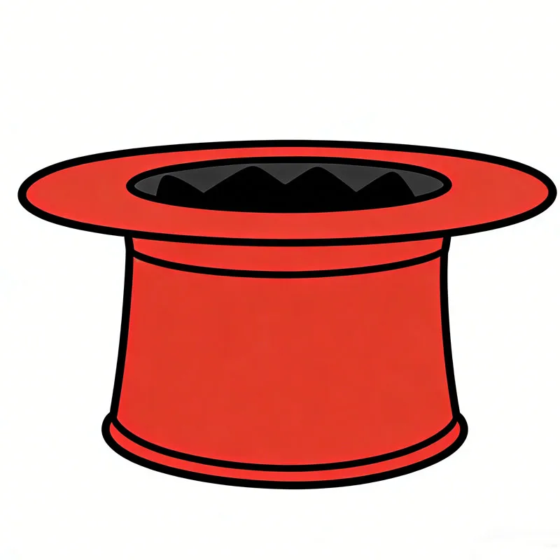 

Folding Top Hat Spring Magic Tricks ( Black & Playing Card Pattern )Appearing/Vanishing Hat Stage Gimmick Accessories