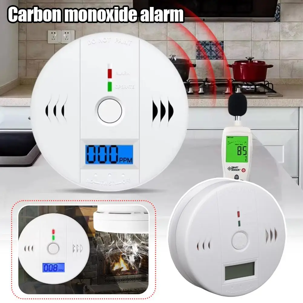 Carbon Monoxide Carbon Monoxide Alarm Battery Powered Carbon Monoxide Sensor Digital CO For Outdoor Trave H1V0