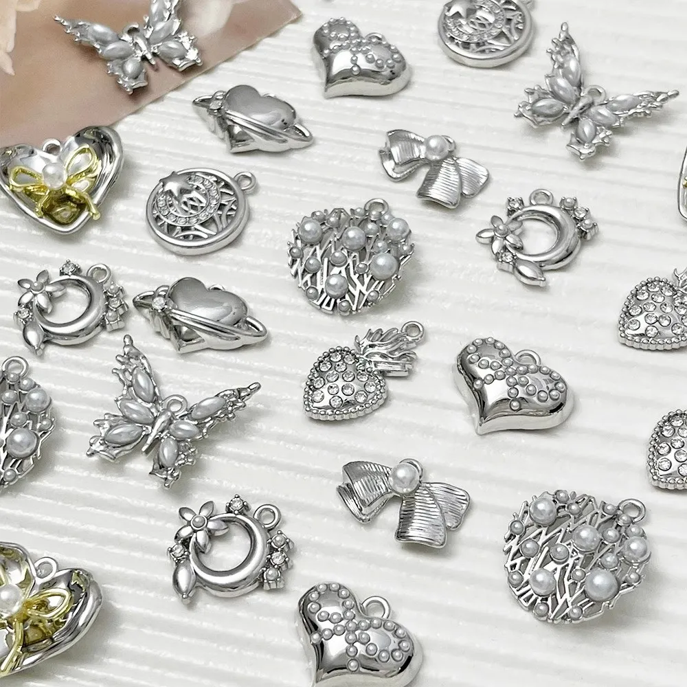 

Sweet and Cool Series Heart-shaped Bow Moon Fashion Pendant DIY Sweater Chain Necklace Jewelry and Other Material Accessories