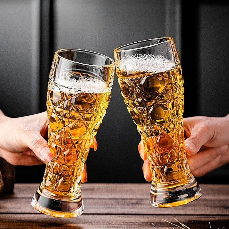 

330ml/500ml Thickened Craft Beer Glass Home Beer Glass Craft Beer Cup Wheat Beer Glass Large Capacity Water Cup Bar Accessories
