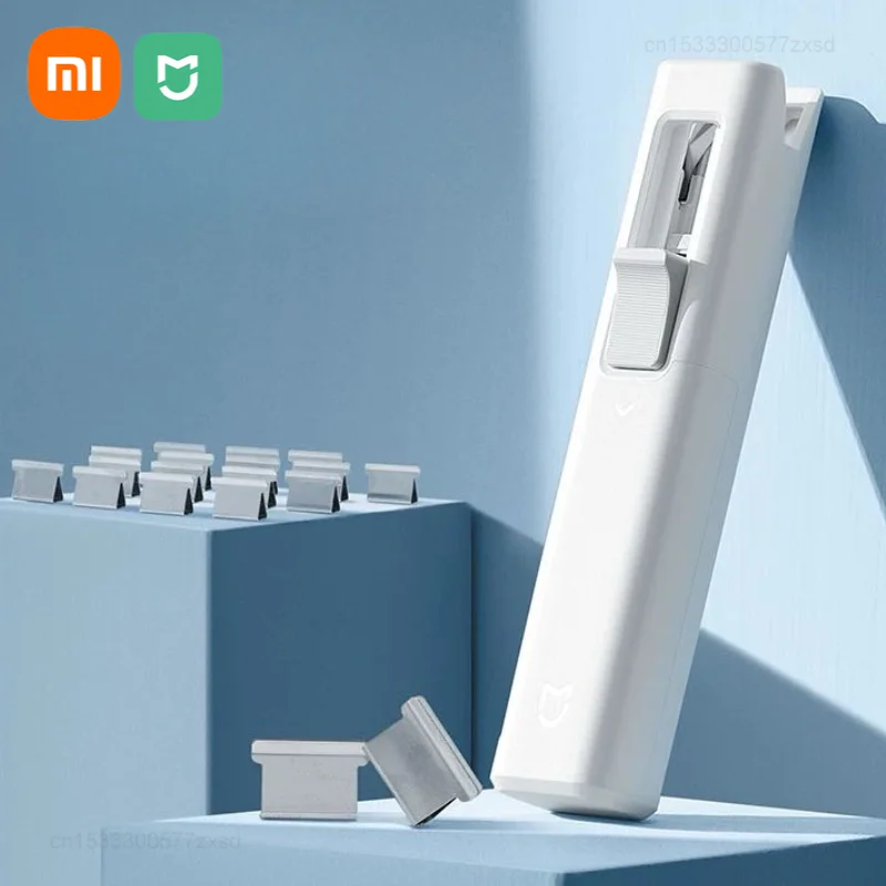 Xiaomi Mijia Hand Paper Clipper With 168 Refills Metal Pusher Stapler Paper Clips For Document Binding Stationery Supplies Home