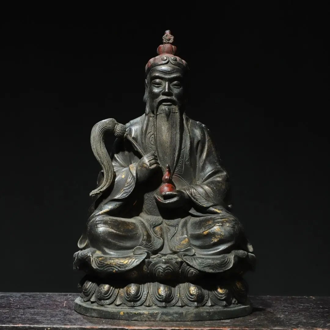Copper Tuojin [Taishang Laojun] Height 25 cm Width 16 cm Thickness 13 cm Weight 1.35 kg