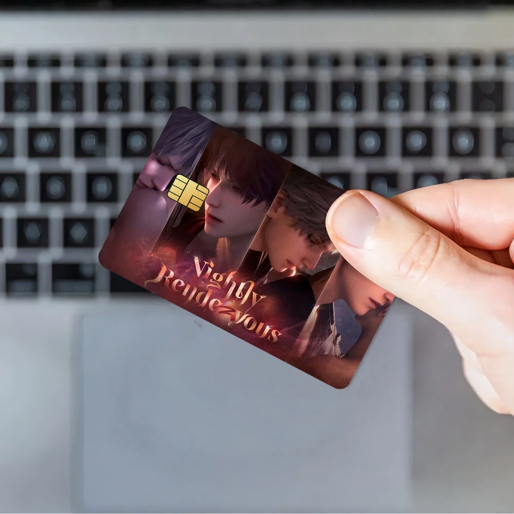Game LOVE AND D-DEEPSPACE love Bank Credit Cards Bus Pass Stickers Cool Decoration Waterproof 4PCS Card