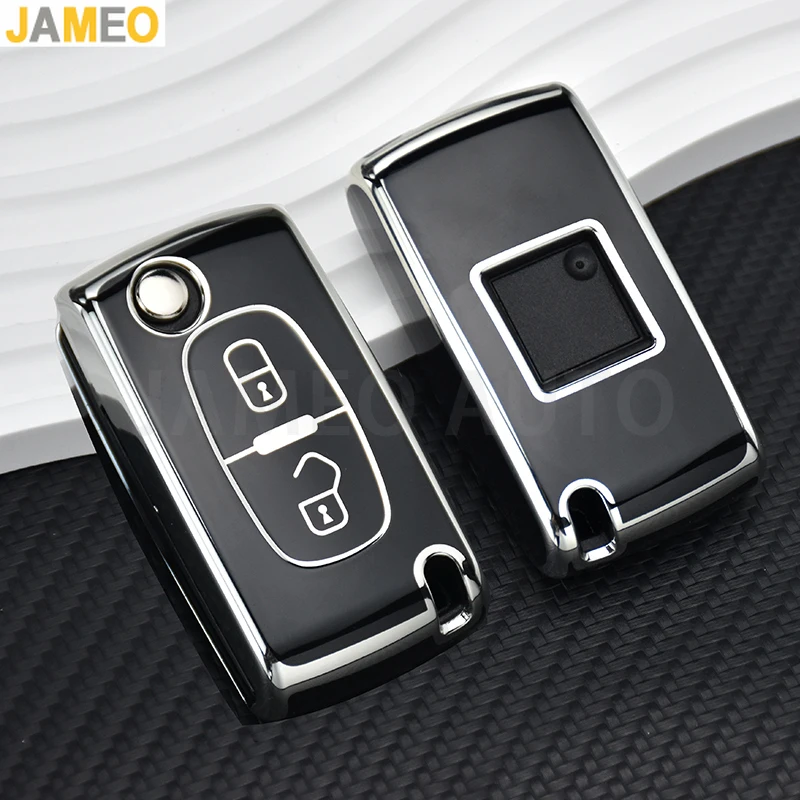 2 3 Buttons TPU Flip Fob Folding Remote Key Case for Peugeot 306 407 807 Partner Citroen C2 C3 C4 C6 Berlingo Remote Fob Case