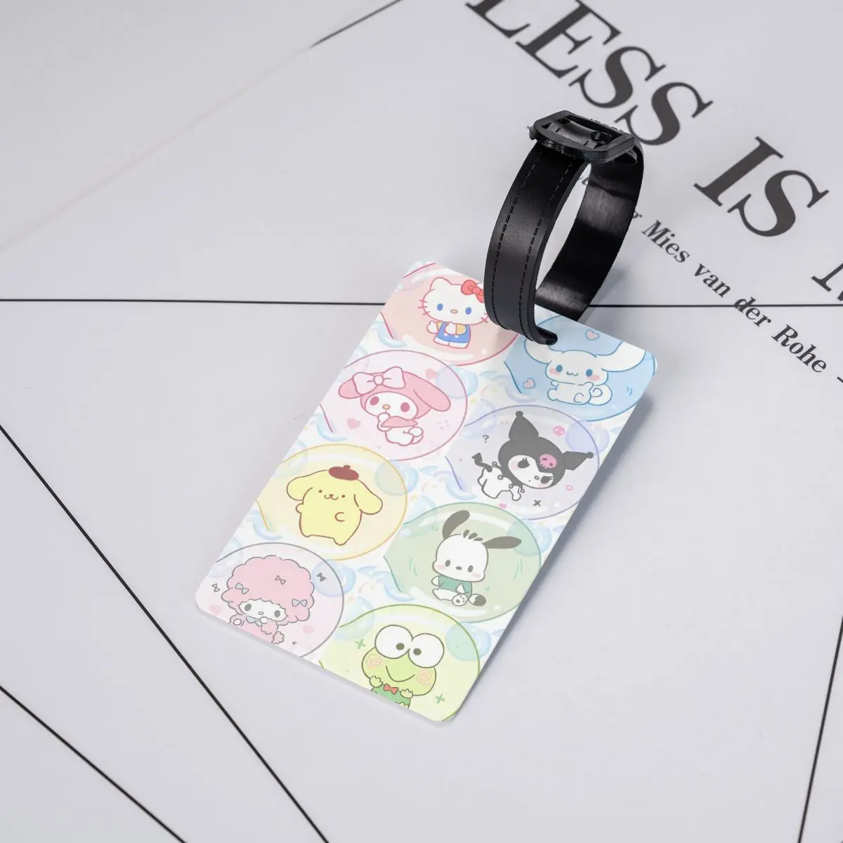 Sanrio Kawaii meine Melodie Gepäck anhänger Reise Hallo Kitty Kuromi Etiketten halter Gepäck anhänger ID-Adresse für Frauen Gepäck anhänger Geschenk