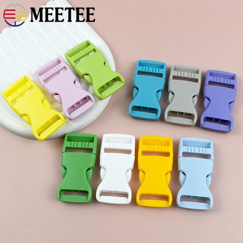

10Pcs 10-38mm Plastic Release Buckle for Bag Strap Pet Collar Belt Adjust Clasp Webbing Decoration Hook DIY Luggage Accessories